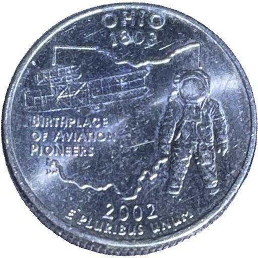 2002 Ohio State Quarter from US Mint D