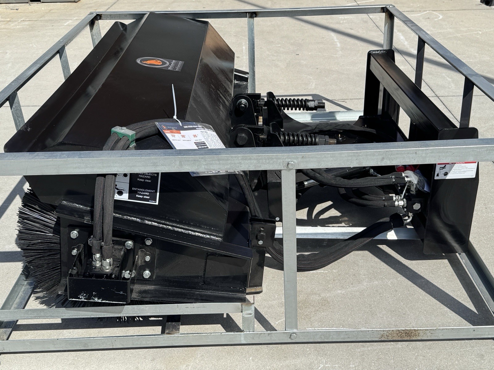 Wolverine Skid Steer Angle Broom Sweeper Heavy Duty Attachment w/Poly Brush