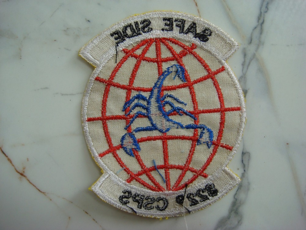 US 822nd COMBAT SECURITY POLICE SQUADRON SAFE SIDE, VIETNAM WAR PATCH