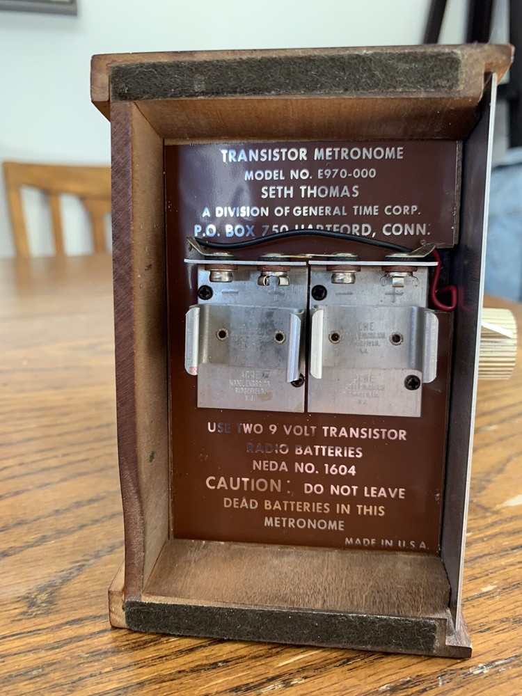 Vintage Seth Thomas Transistor Metronome E970-000 Read