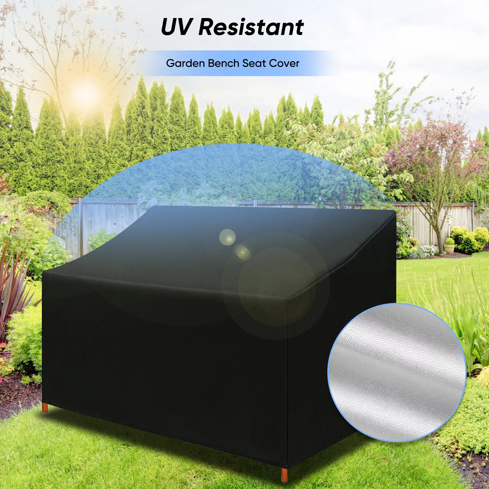 Waterproof Patio Loveseat Cover Outdoor Bench Furniture Sofa Couch 52Wx25Dx35H