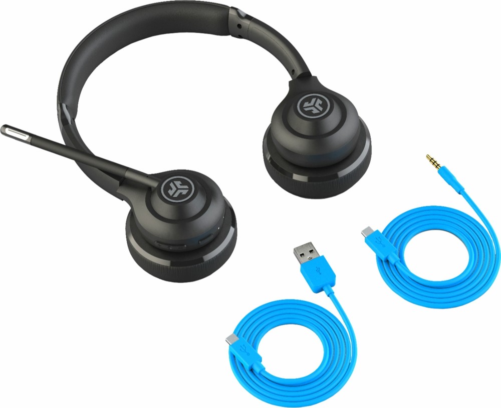 JLab - GO Work Wireless & Wired On-Ear Headset - Black