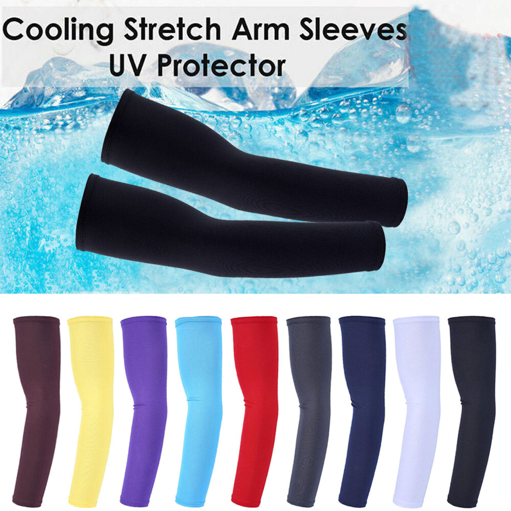 UV Sun Protection Arm Sleeves Tattoo Cover Up - UPF 50 Sports Cooling Sleeves US