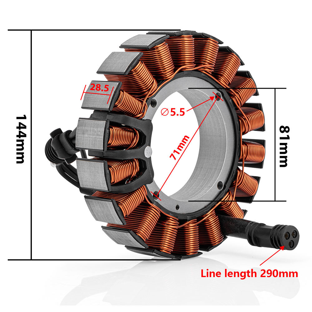 For 06-08 Harley Electra Glide FLHT 50 Amp Stator + Voltage Regulator Rectifier