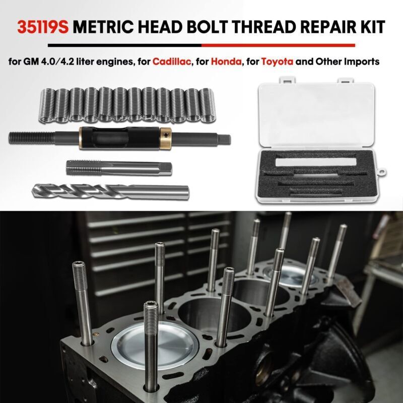 M11 x 1.5 Head Bolt Thread Repair Kit 35119S For Honda Toyota Ford GM Nissan KIA