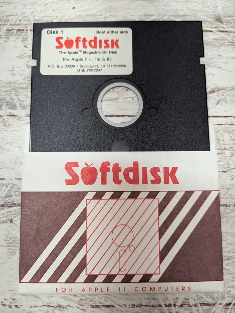 Vintage 5.25" Floppy Disk Softdisk The Apple Magazine On Disk