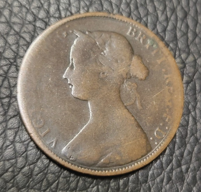 1862 Great Britain Half Penny Coin