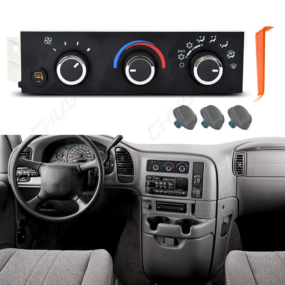Front A/C Climate Control Module W/ Defogger Switch For Chevy Express GMC Savana