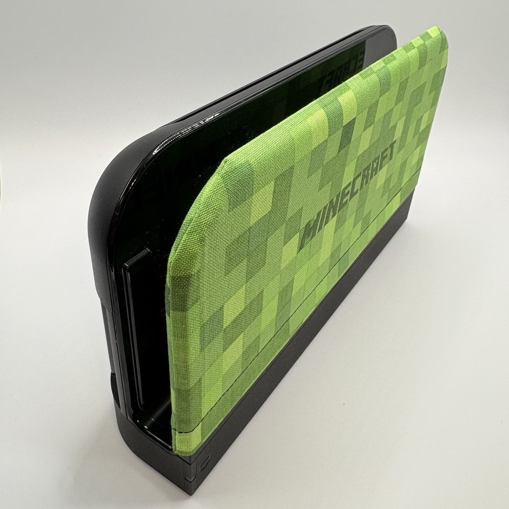 Nintendo Switch 2 Dock Cover Screen Protector Decor Sleeve Minecraft Pixels Logo