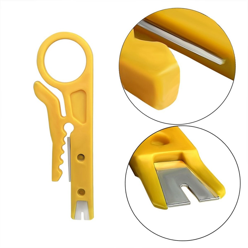 6 Pcs Mini Wire Stripper Tool, Small Strippers, Cable Yellow