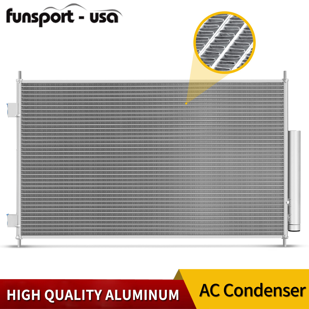 A/C AC Condenser for 2016 2017 2018 2019 2020 2021 2022 Honda HR-V 1.8L L4