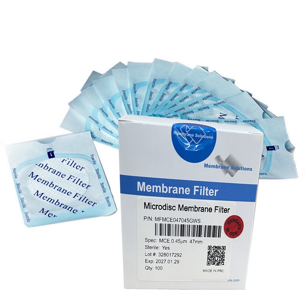 MCE Membrane Filter,Sterile,Black Grid, 47 mm,0.45µm,100-4000pcs,Lab Disc Filter