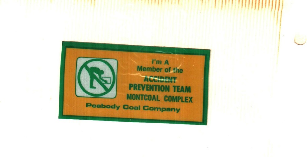 NICE PEABODY  COAL CO COAL MINING STICKER # 958