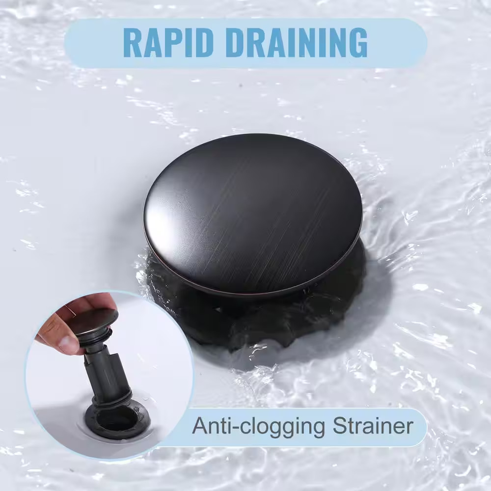 Drain Assembly Stopper without Overflow in Oil Rubbed Bronze