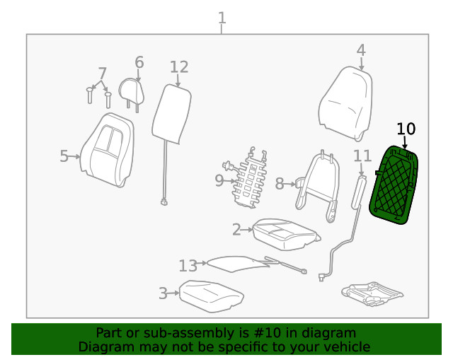Genuine GM Seat Back Panel 96839638