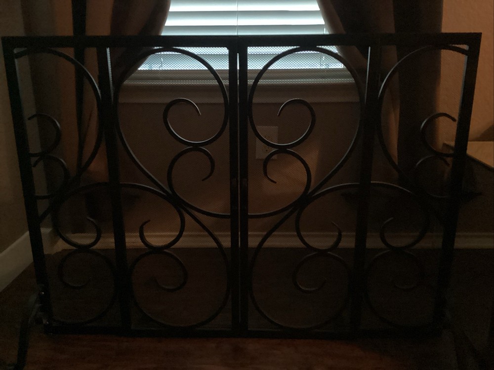 41 x 30 Fireplace Screen with Doors Metal Mesh