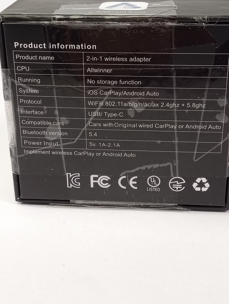 Carplay Wired To Wireless Android And iOS Wireless Adapter Box