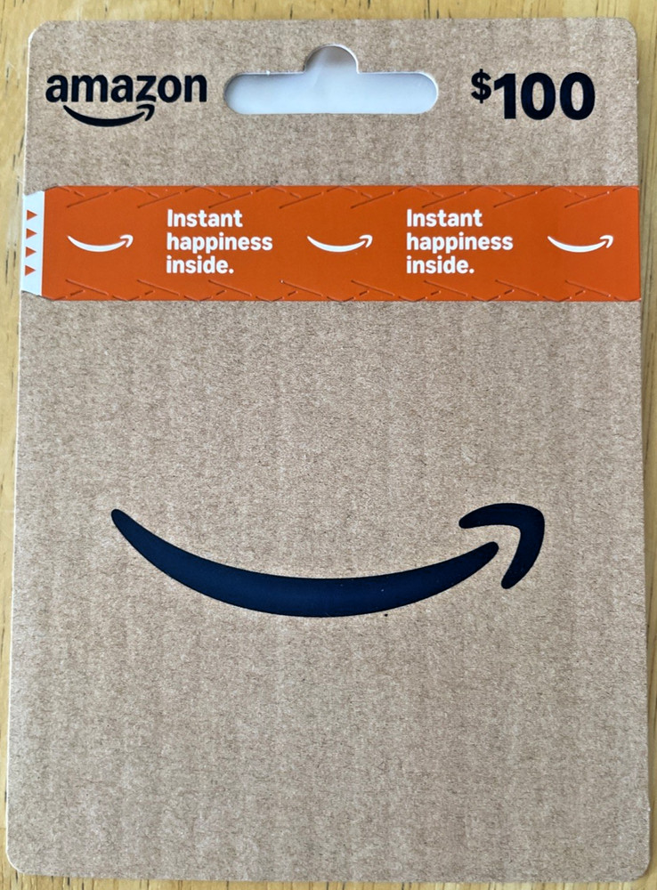 Amazon Physical $100 Gift Card Fast Shipping With Balance Receipt