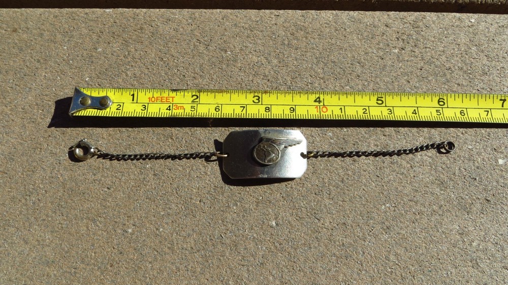 Vintage Pan Am American Pilot Name ID Identification Bracelet Tag