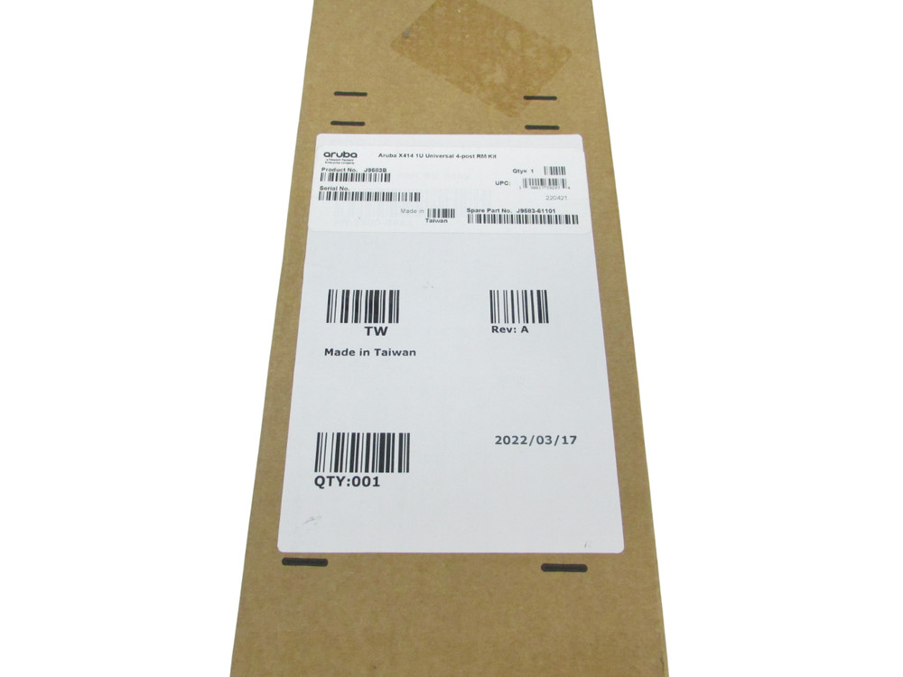 New Aruba x414 1U Universal 4-Post Rack Mount Kit (J9583B)