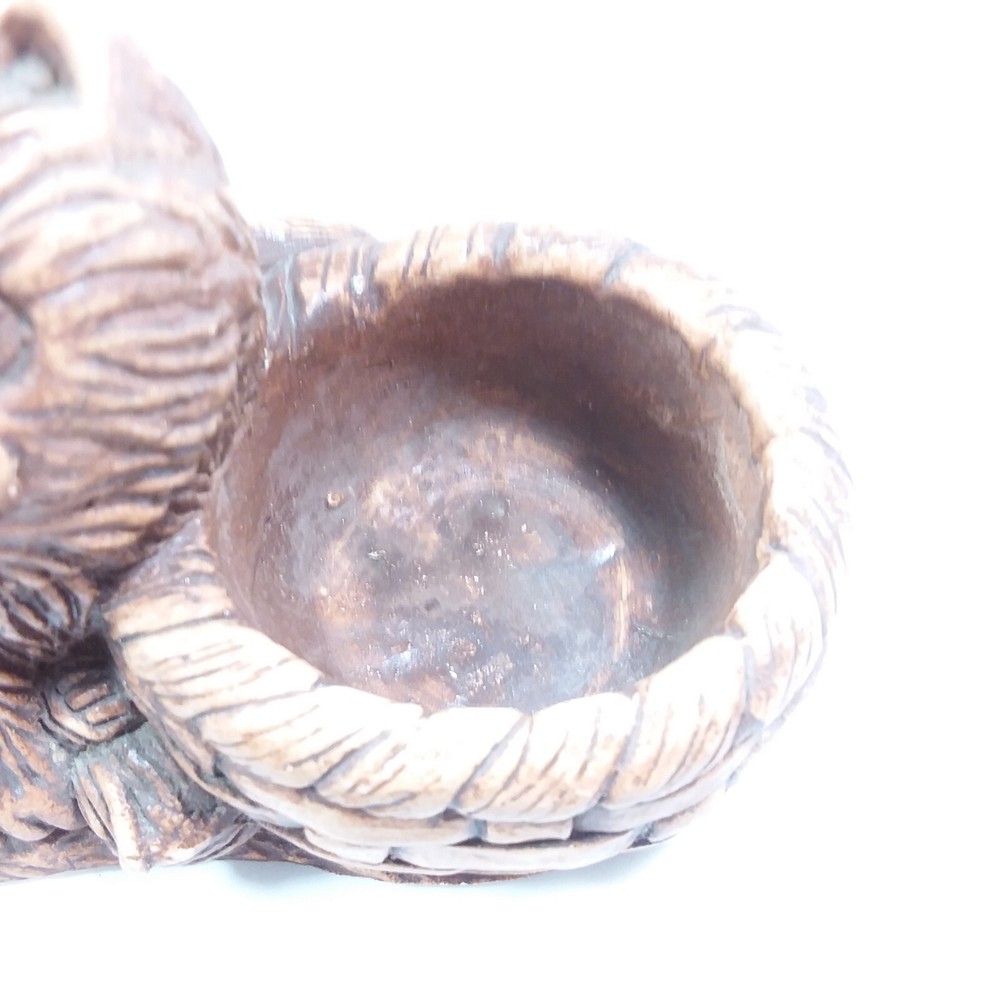 Ceramic Small Kitten Cat Planter Trinket Dish