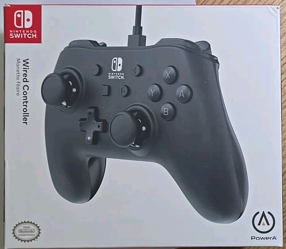 PowerA Wired Controller for Nintendo Switch - Black, Pre-Owned VGC