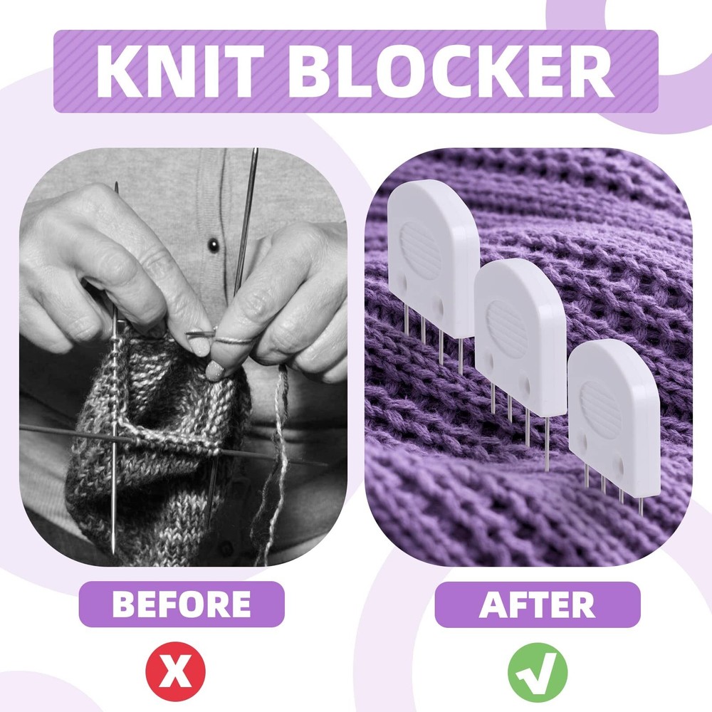 40Pcs Knit Blockers & Pins Kit, Knit Blocking Combs for Blocking Knitting, Cr...