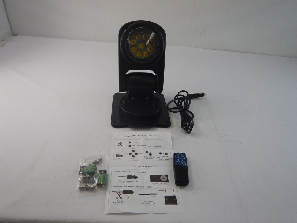 LuxBang Remote LED Spot Lights, Auto-Return 360 Rotating