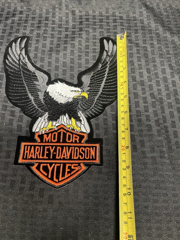 NEW - Harley Davidson Motorcycles Black Eagle Jacket/Vest Patch (10”x8”)