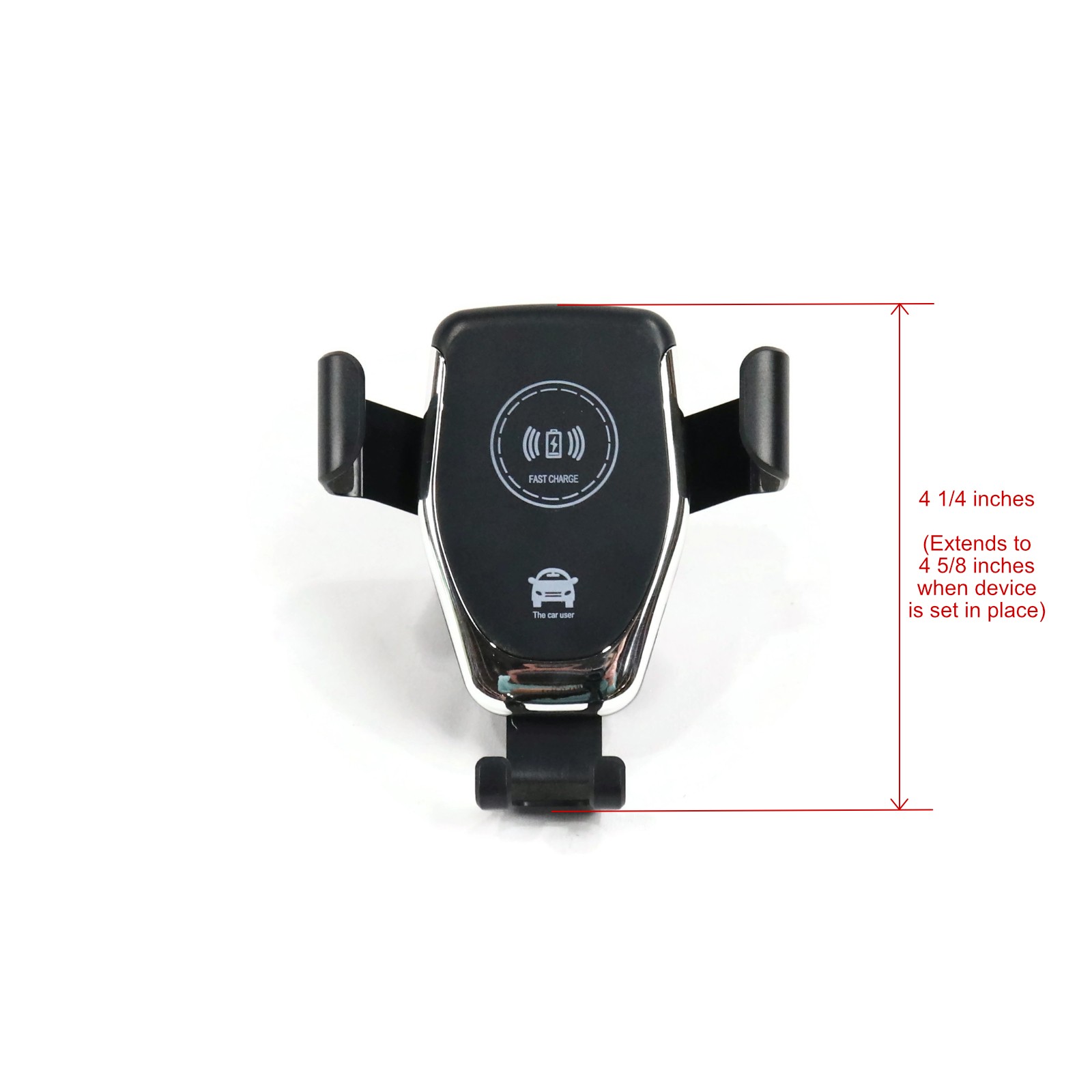 Wireless Car Mount Smart Phone Charger with High Speed Charging & Secure Grips