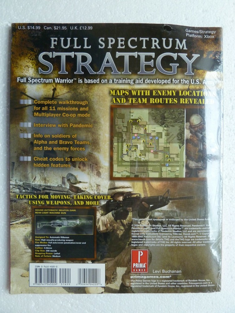 Full Spectrum Warrrior XBOX Strategy Guide