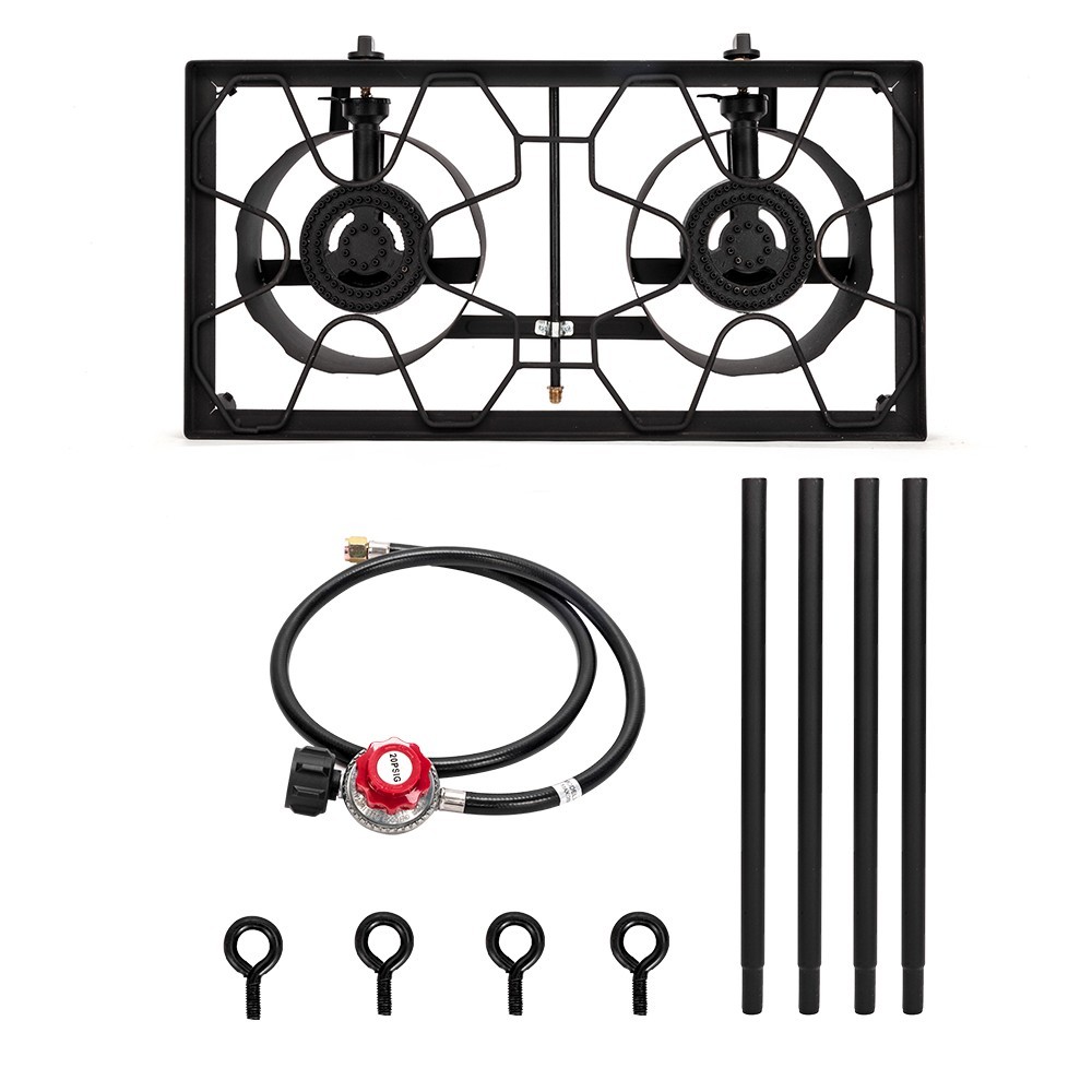 Hot 150000 BTU Propane Stove 2 Burner Gas Outdoor Portable Camping BBQ Grill US