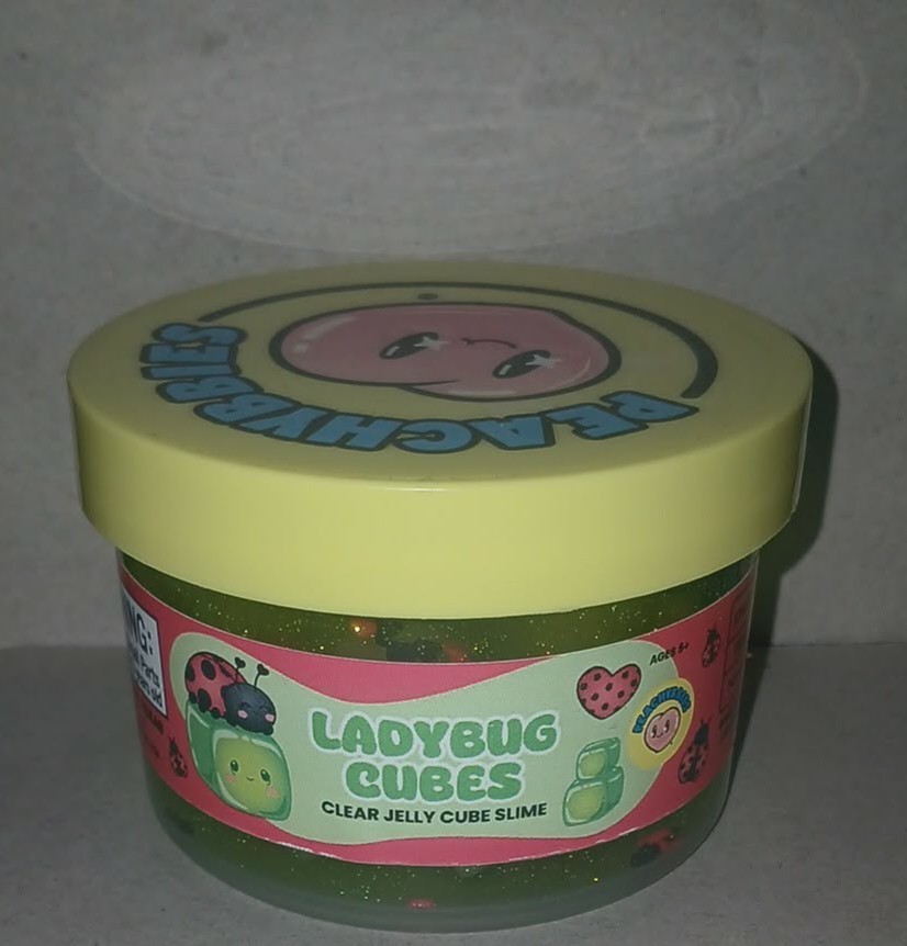 Peachybbies Ladybug Cubes Clear Jelly Cube Slime - New