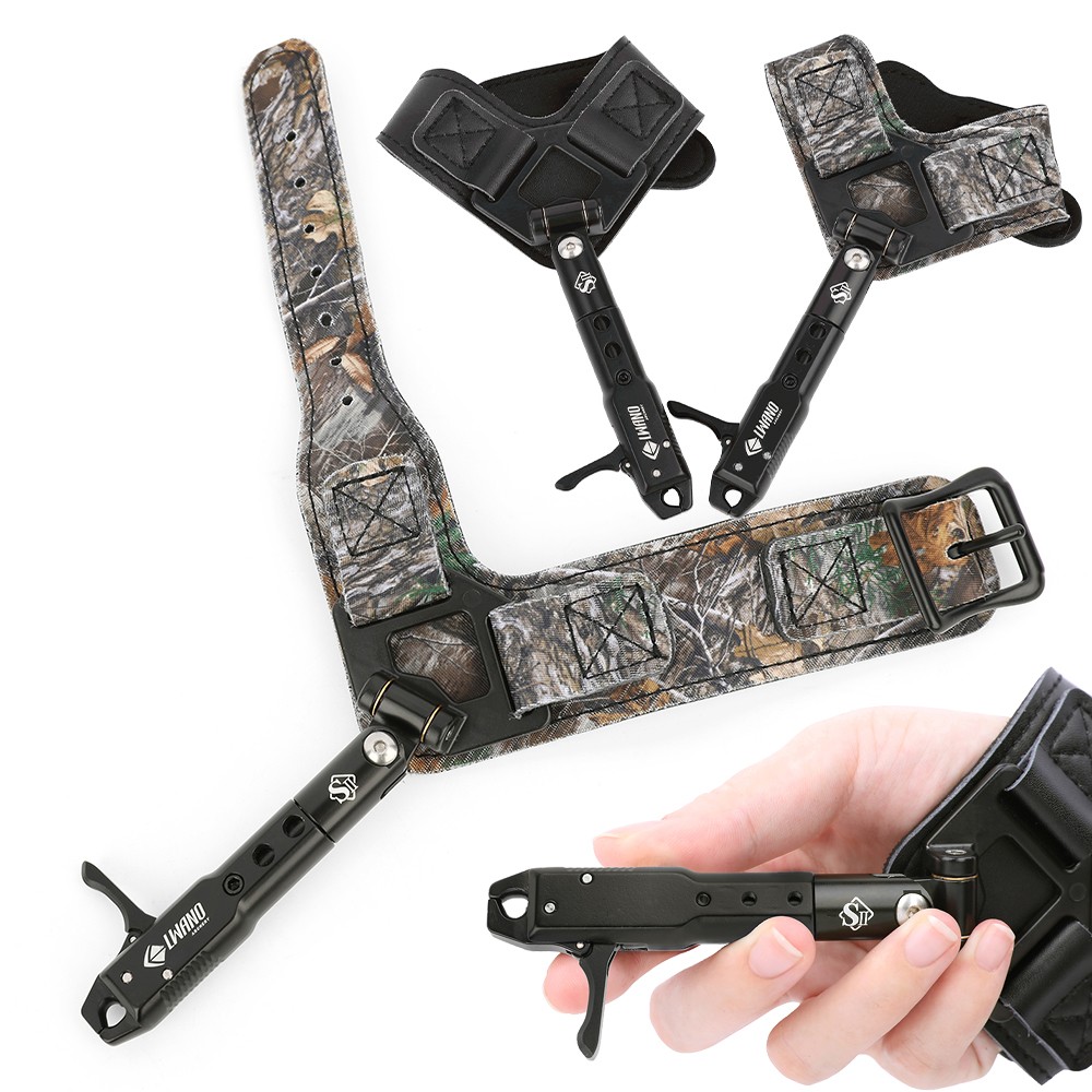 Archery Release Aids Wrist Index Finger Trigger Strap CompoundBow Target Hunting