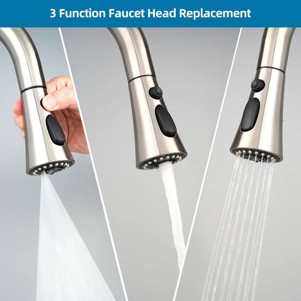 Universal Kitchen Faucet Head Replacement with 15 Adapter Kit Compatible with...