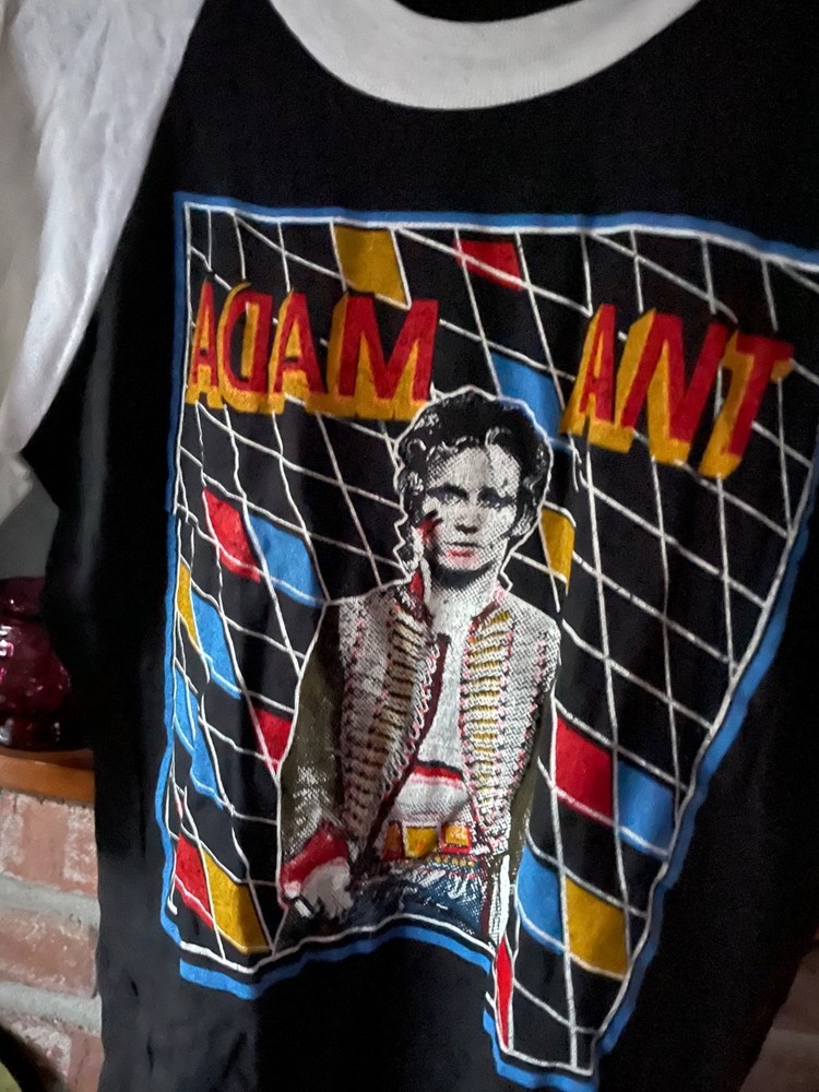 Super Rare Adam Ant Vintage Tour Shirt Original 80's t shirt Size Small