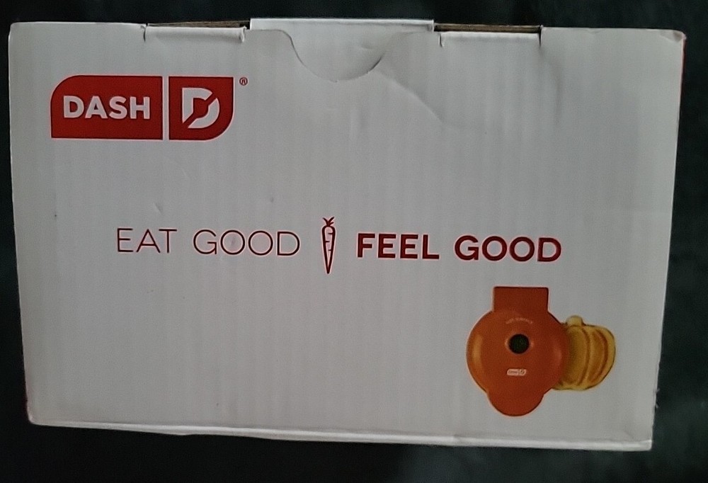Dash DMWP001OR Mini Waffle Maker - Pumpkin Design - Orange - 4" - 350W