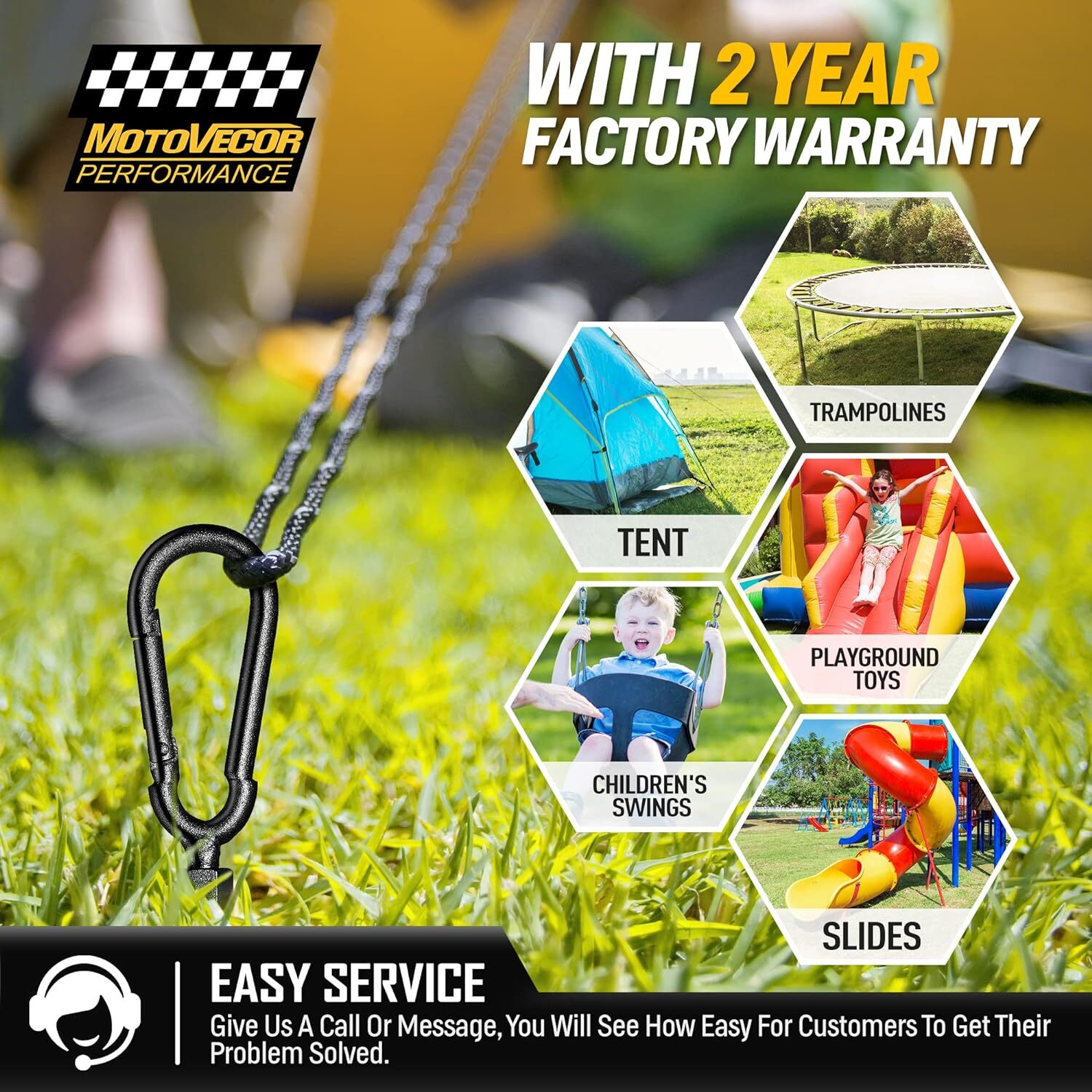 Heavy Duty Ground Anchors 18 Inches Spiral Blade Earth Anchor with Safety Buckle