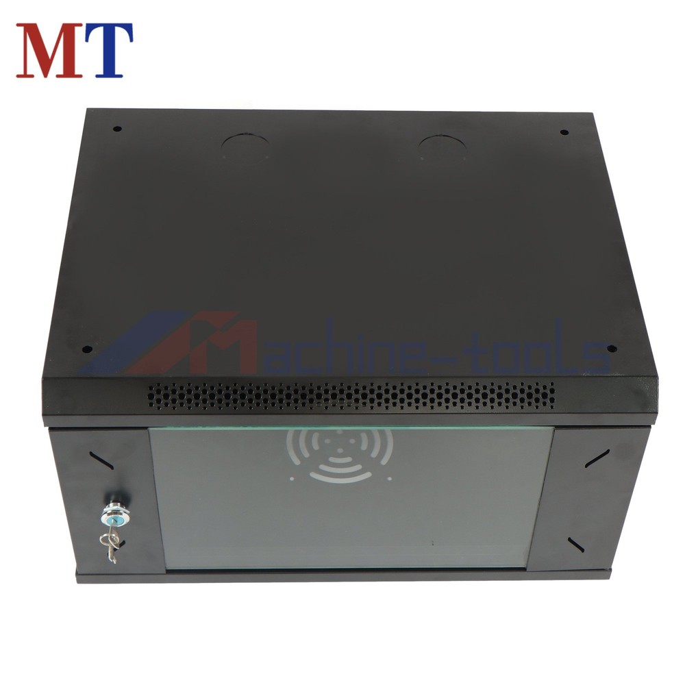 6U Wall Mount IT Server Network Enclosure Cabinet 15.5" Deep Locking Glass