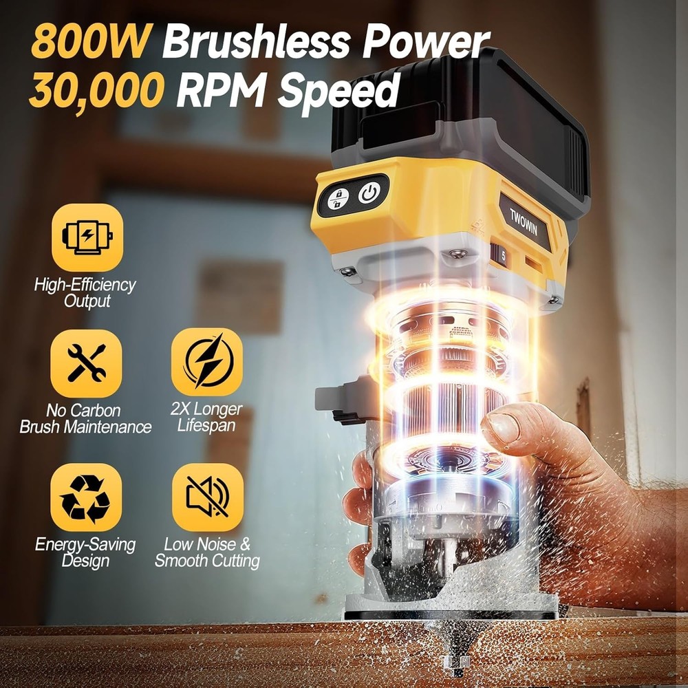 DEWALT 20V MAX Brushless Cordless Compact Router (Tool Only)