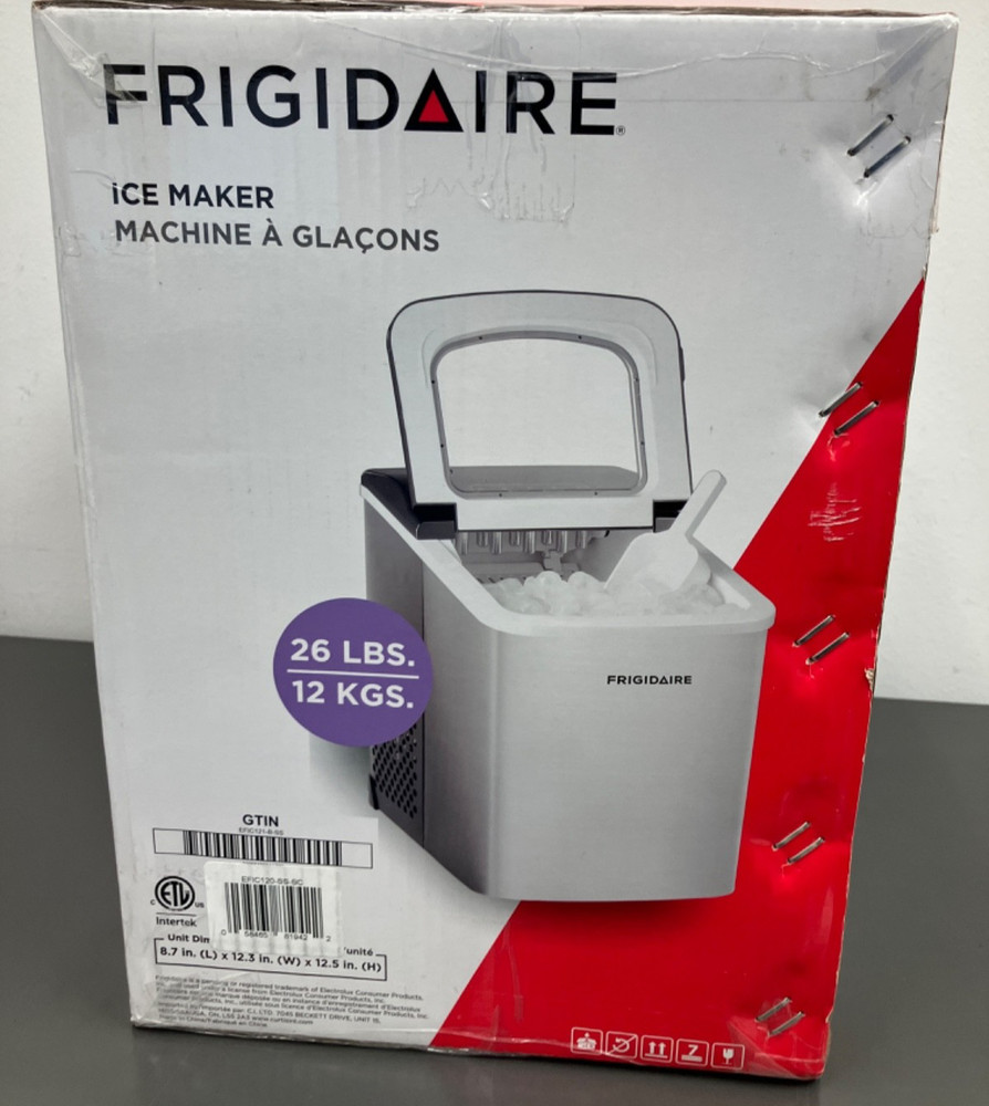 Frigidaire 26 Lbs per day Portable Compact Ice Maker Making Machine Stainless