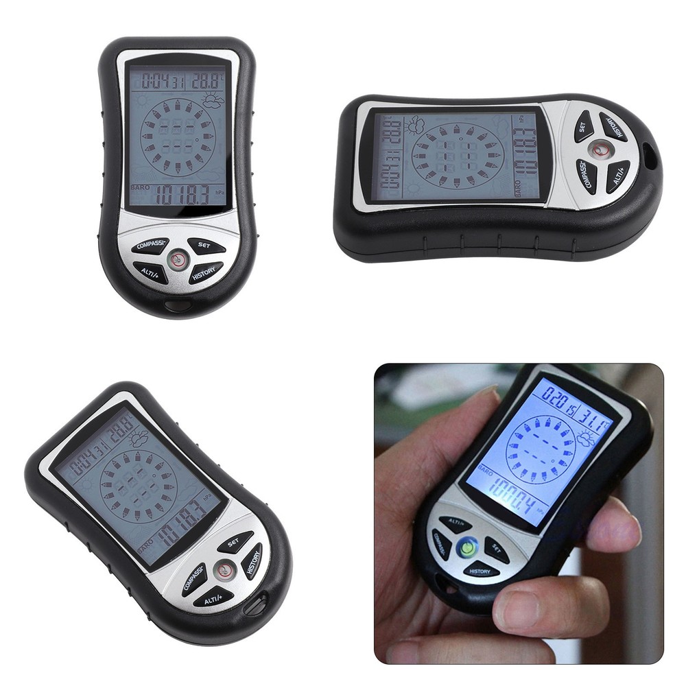 Sturdy Multi Function Pocket Altimeter Barometer Thermometer for Outdoor Use