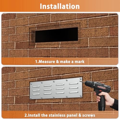 2 Pack Stainless Steel Venting Panel for Grill Accessory Silver 2 Pack