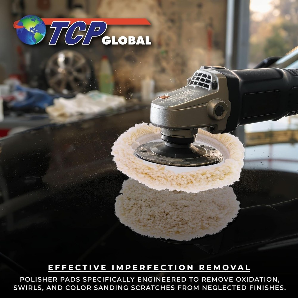 Durable 8-Inch Wool Polishing Pad for Heavy Duty Buffing & Surface Correction