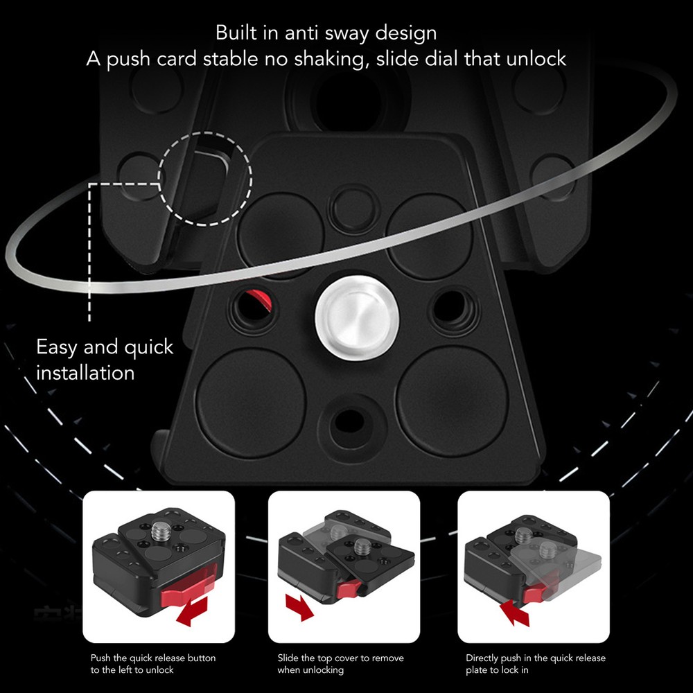 V Lock Quick Release Plate Multipurpose Stable Mini V Lock Assembly Kit