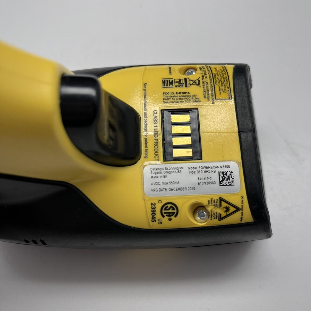 Datalogic PowerScan M8500 Barcode Scanner Tested no battery