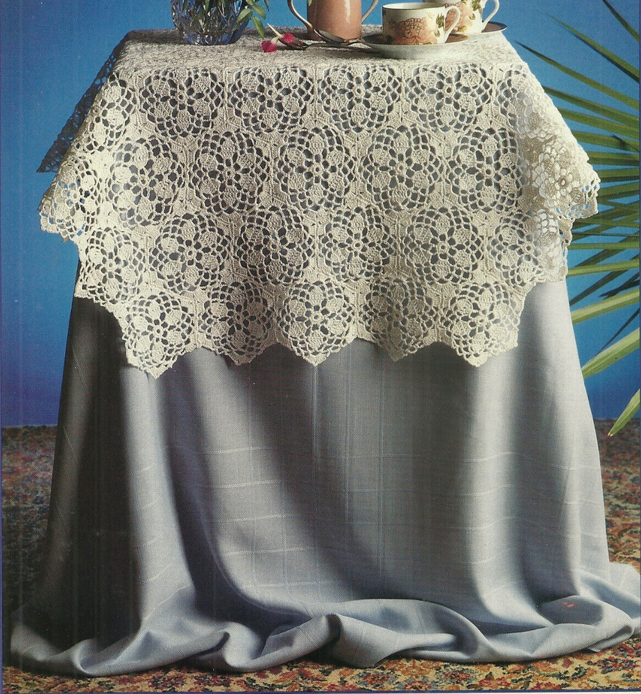 Starflower Tablecloth Crochet Pattern INSTRUCTIONS removed from a magazine