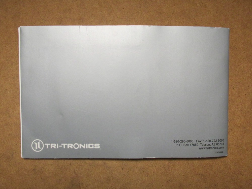 Tri-Tronics G3 Manual & Basic Training Guide Disc