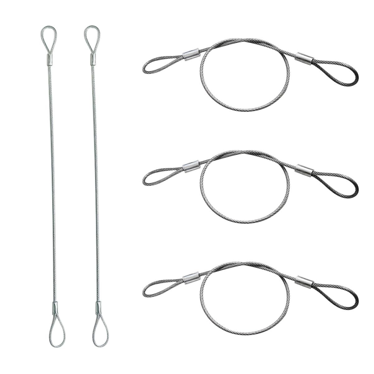 5 Pack Luggage Lock Safety Cable, Stainless Steel Cable with Loops, Stainless...