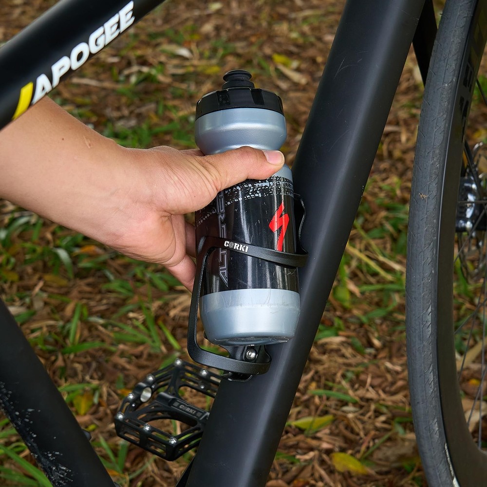 Corki Cycles Left Side Load Water Bottle Cage, Entry Left-1Pack, Black